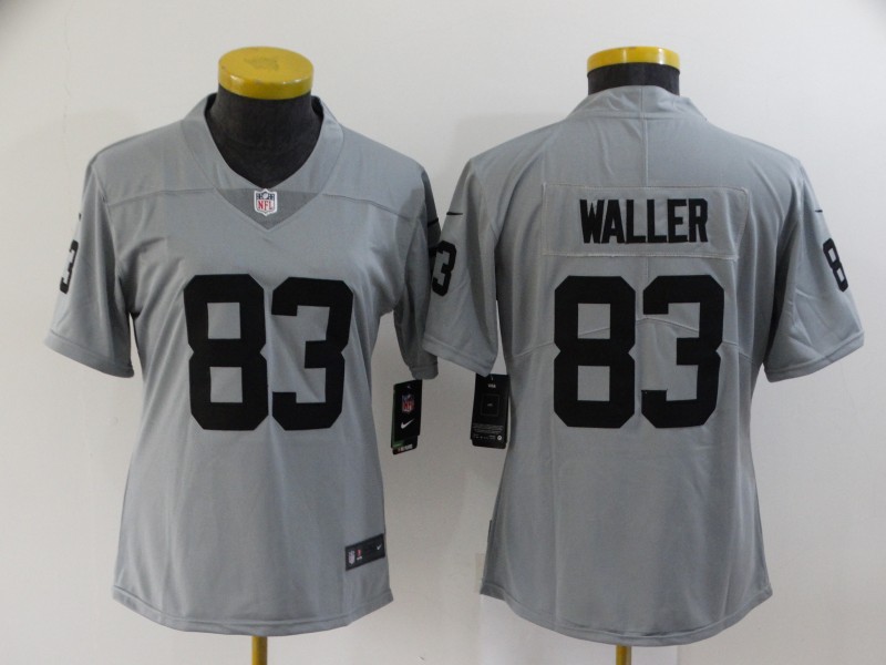 Women's Las Vegas Raiders #83 Darren Waller Grey Vapor Untouchable Limited Stitched Jersey(Run Small)